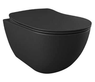 Toilette hygiénique suspendu noir mat