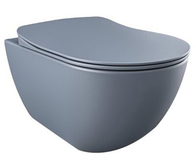 Toilette suspendu bleu mat